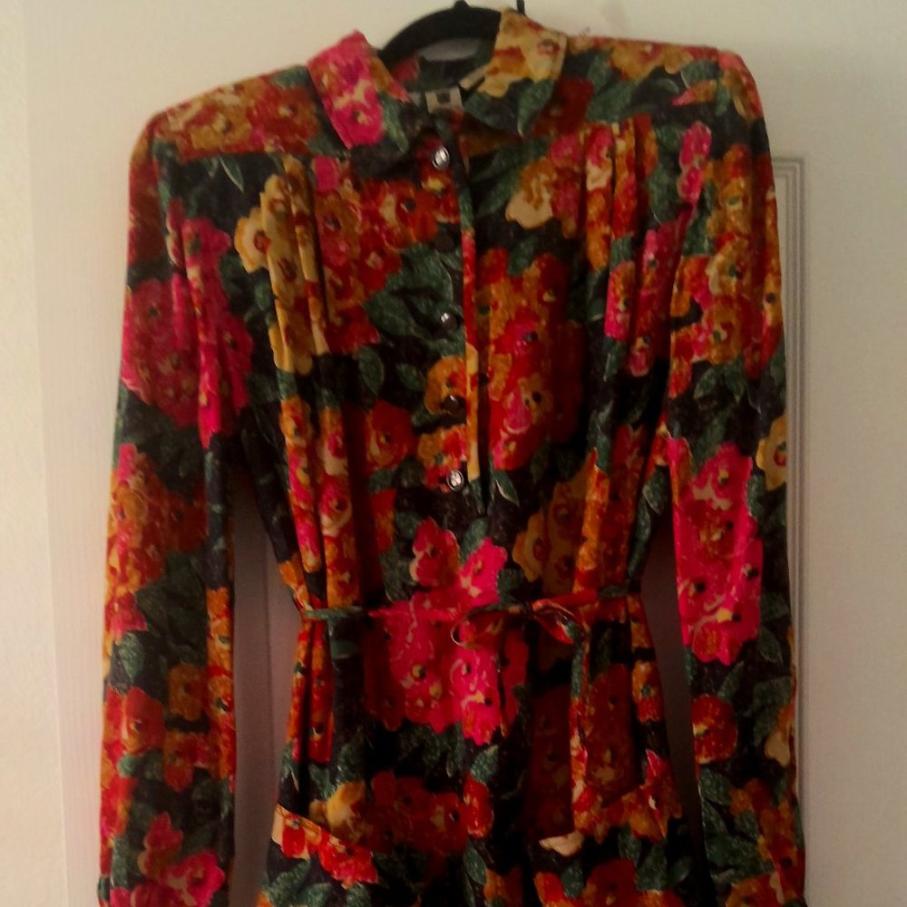Vintage Ungaro Floral Dress Size 10